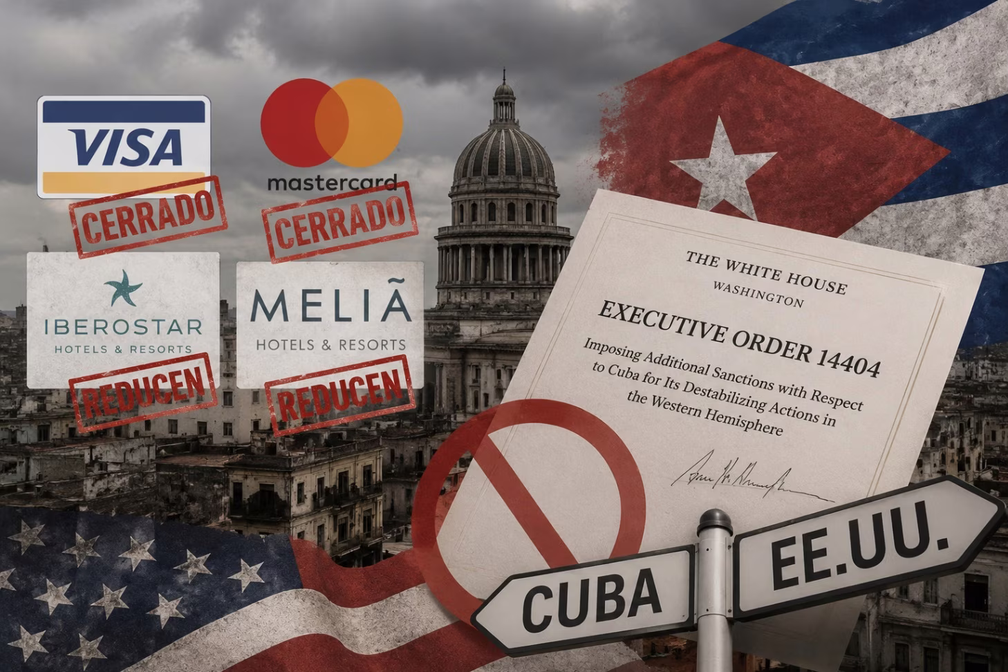 Visa, Mastercard, Iberostar y Meliá reducen o cierran operaciones en Cuba